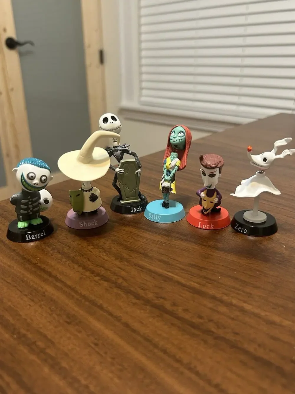 Disney Nightmare Before Christmas 6 Of The Mini Bobble Spring Head Figures READ